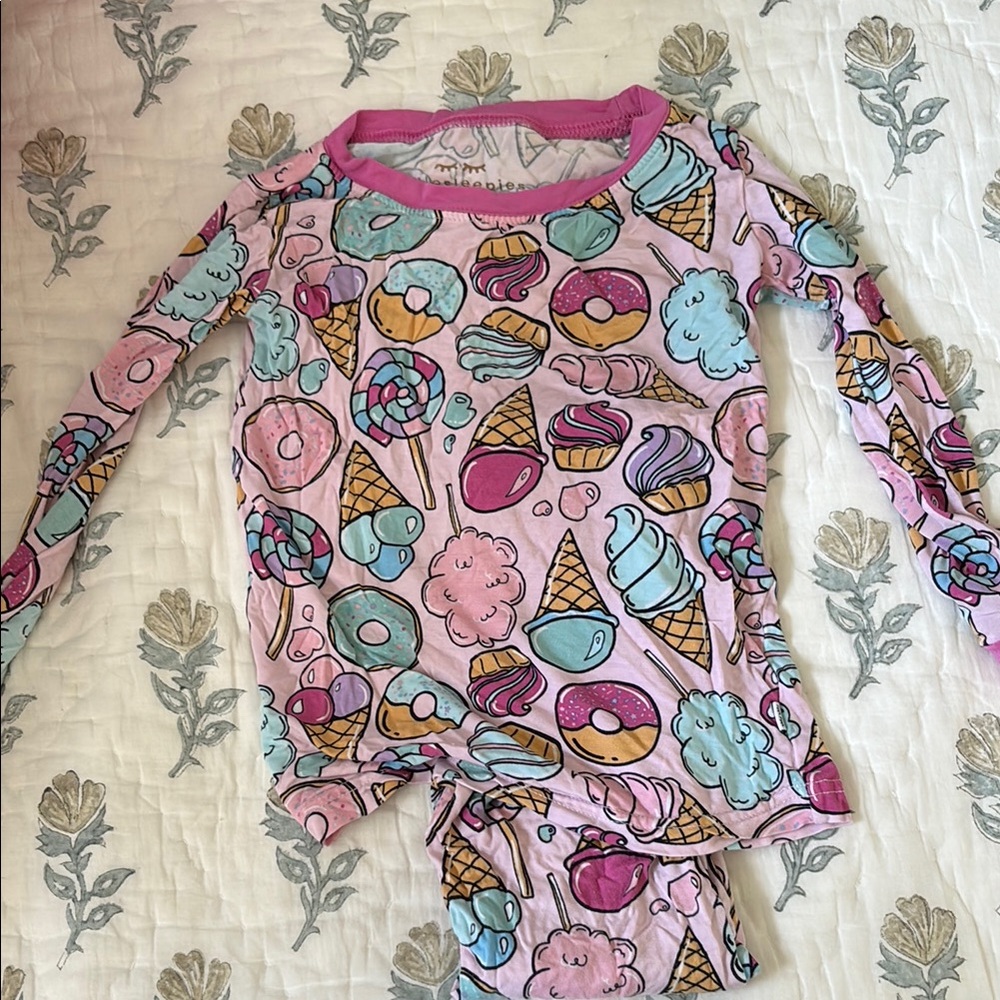 Little Sleepies Sweet Treats Pajama Set - Pink and Blue
